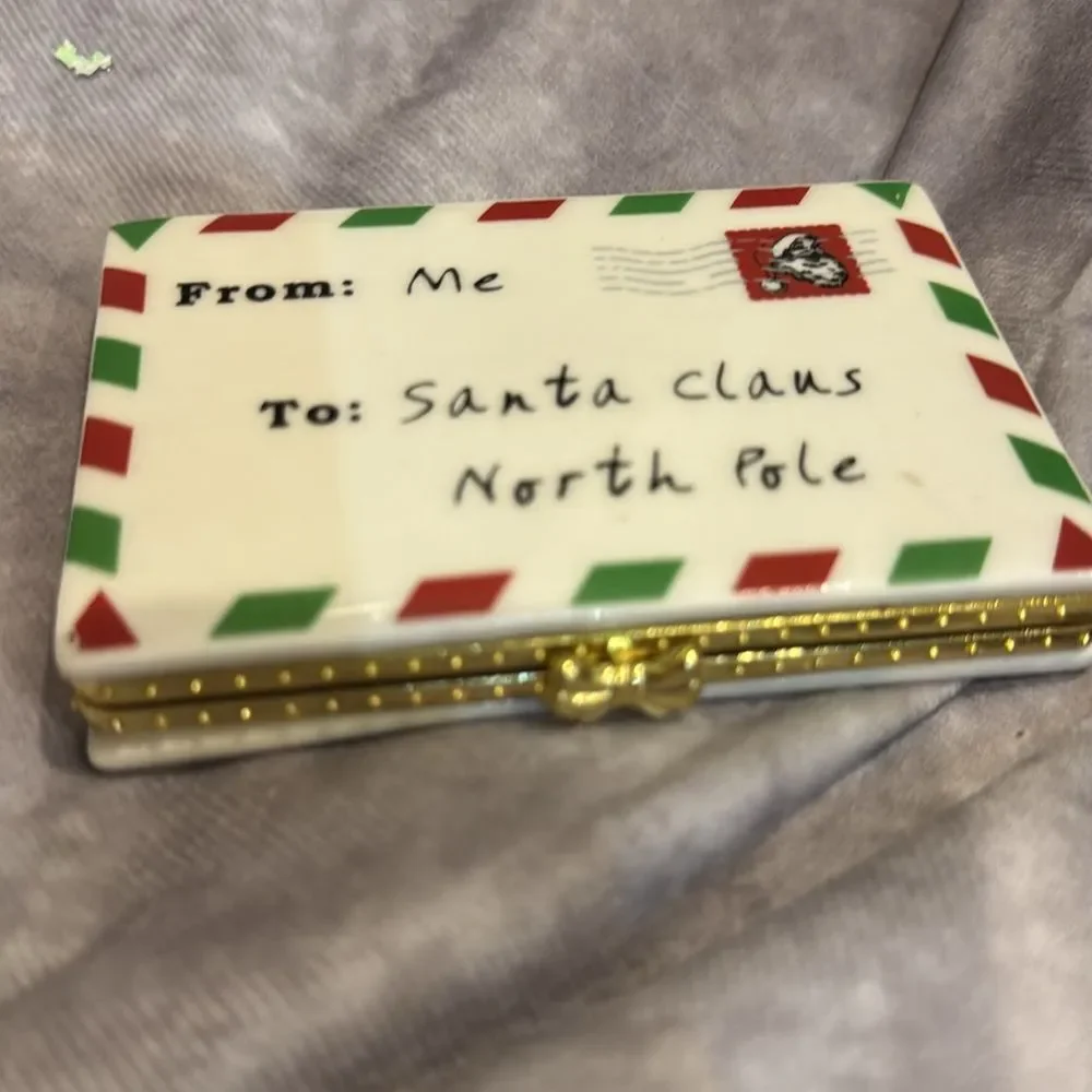 Limoge style letters‎ from Santa box